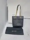 YSL Yves Saint Laurent Matelasse Carre Mini Quilted Black Bag New