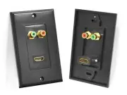 Pyle Home HDMI/Stereo Dual RCA Audio Combo Wall Plate PHDMRBC2