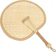 VINTORKY Handmade Woven Fan Hand Fans Chinese Style Manual Fan Decorative Fan for Adults Beach Fan Color Trim