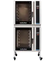 Turbofan E35T6-30/2C - Full Size Electric Convection Oven Touch Screen Control with Castor Base Stand Double Stacked