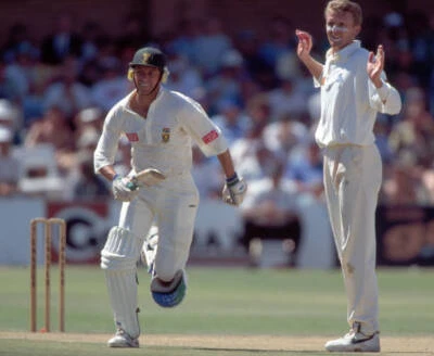 David Richardson batting for South Africa during the 4th Test- Old Cricket Photo