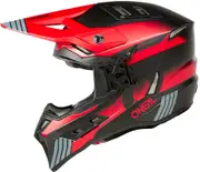 ONeal EX-SRS Hitch, motocross helmet , color: Matt Black/Grey/Red , size: M