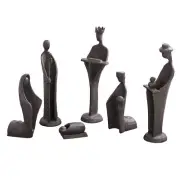 Danya B. Modern Christmas Easter Manger Nativity Scene - 9-Inch Iron Nativity...