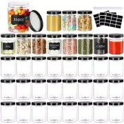 36Pcs 8oz Empty Plastic Jars with Screw On Lids, Pen and Labels Refillable Em...