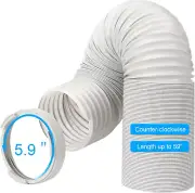 Portable Air Conditioner Hose Kit AC Hose with Adapter 5.9" Dia 59" Length Unive