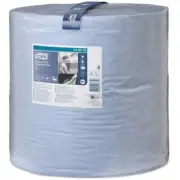TORK 2 Ply Premium Heavy Duty Wiping Paper - Blue - 340m Bumper Roll 130070 [AU]