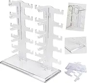 [LQKS] Glasses display stand, Eyeglasses Sunglasses Storage Display Stand,Plastic Eyewear Display Stand,Counter Display Stand Holder Organizer Show Rack(Two Rows 10 Pairs Glasses Holde)