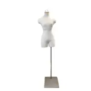 Hanging Female Form Half Leg Mannequin Torso Neckblock With Metal Stand