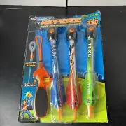 Zing BlastOff Sky Ripperz Screaming Whistle Super Sonic Bungee Rockets 3Pack NEW