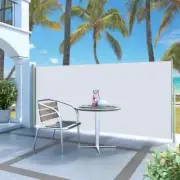 Retractable Side Awning Sun Outdoor Blinds Privacy Screen 140 x 300cm Cream