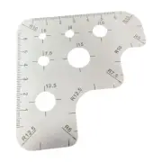 Leather Cutting Angle Ruler Scale Ruler Tool Ruler R Stainless Steel Round1869