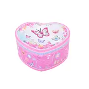 Gibson Gifts Girls Butterfly Heart Musical Jewelry Box Holder Organiser 8x15cm