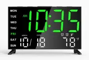 Mirror Digital Loud Alarm Clock with with Date,Indoor Temperature,USB Chargin...