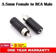 RCA Male to 3.5 mm AUX Audio Mono Female Plug Jack Adapter Converter Connector