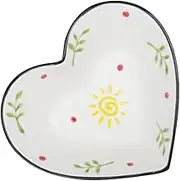 Hoement Heart Shaped Ceramic Bowl Fruit Serving Bowl Snack Tray Food Display Tray Ceramic Snack Container Candy Holder Fruit Bowls Heart Serving Plate Small Ceramic Bowl Small Ceramic Dish