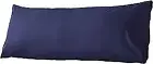 Body Pillow Cover Cotton Fabric, Long Pillow Case 21" x 54" Navy Blue
