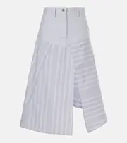 [JW Anderson] JW Anderson Patchwork cotton midi skirt UK 8 grey