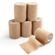 6 Rolls Self Adhesive Bandage Wrap 3 Inch x 5 Yards Cohesive Vet Tape Elastic