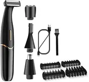 Fahgaer 4 in 1 Intimate Areas Haircut Shaver Women Bikini Line Sensitive Razors Hair Shaving Trimmer Face Beard Clipper, B