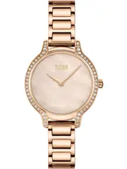 Hugo Boss 1502556 Mother Of Pearl Dial Rose Gold Stainless Steel Womens Watch