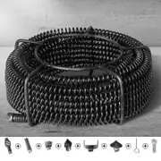 OZNALA 12M Plumber Drain Snake Pipe Cleaner Pipeline Sewer 6 Drill Bit Tool For Drill