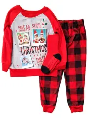 Elf on the Shelf Boys Lightweight Red Fleece Christmas Holiday Pajamas X-Small