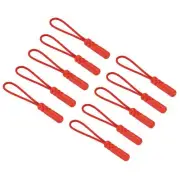 Zipper Pulls Extension Handle Cord, 15 Pack Plastic Cylindrical Head, Red