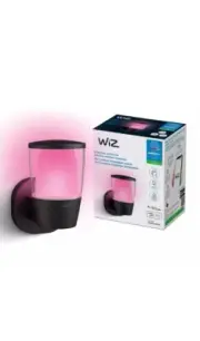 WiZ Connected Color Elpas - Pack of 1 - Smart WiFi - Outdoor LED Wall Light -...