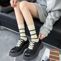 在飛比找ETMall東森購物網優惠-韓國ins學院風百搭簡約運動女襪