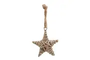 Hill Interiors The Noel Collection Wicker Star Tree Decoration (Brown) (One Size)