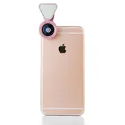 Macro Lens Wide-angle Lens With LED light(with caps) For Smart Phone ROSEGOLD COLOR