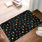 Gothic Non-slip Doormat Tetris Block Pattern Bath Bedroom Mat Prayer Carpet
