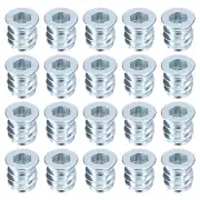 20Pcs Threaded Inserts, M6-1x13 Nut Threaded Inserts for Wood Working Tool