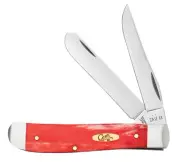 Case xx Knives Mini Trapper Smooth Dark Red Bone 10761 Pocket Knife Stainless