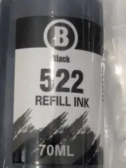 New 522 Refill Ink Bottles for EcoTank Printers ET-2720 ET-2800 ET-4700 3 Black