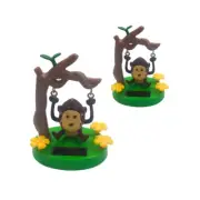 Solar Powered Dancing Animal Swinging Monkey Dancer Toy Car Decor Kids Toys Gift