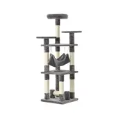 Cat Tree Cat Scratching Tree Post 132cm - Light Grey