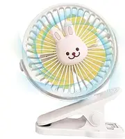 Stroller Small Fan, 360-Degree Rotating Ventilation, Portable Rechargeable Cooling Fan, Quiet Adjustable Airflow for Car Seats, Cribs and Bedsides, 6.5x5x4.53 inches, 250g
