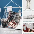 (705)Hammock Chair Hanging Rope Swing With Three-fold Iron Bar For Outdoor EMB