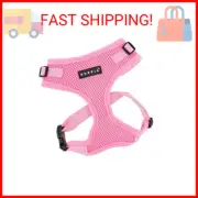 Authentic Puppia RiteFit Harness with Adjustable Neck, Pink, Small