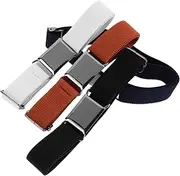 [Healvian] 4pcs Elastic Stretchy Waist Belts for Boys and Pant Belt with Buckle Fashionable Accessories and for Daily Wear