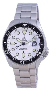 RATIO FreeDiver White Dial Stainless Steel Automatic RTB209 200M Mens Watch
