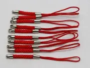 50 Red Braided Strap Lariat Lanyard Cords Mobile Cell Phone Dangle