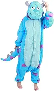 [Hallowitch] Monster Inc. Sulley Onesie Costume for Adults Men Women and Teens