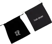 DRESSOOS 2pcs Hair Dryer Storage Bag Drawstring Pouch Compact Travel Organizer Protects against Dust Dirt for Hotels
