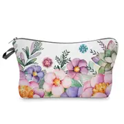 2 Pcs Multicolor Organizer Bag Cosmetic Bag Pouch Makeup Bag fashion printing Polyester Travel Toiletry Tool Female Make up Cases