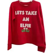 C&C California Kids "Let's Take and Elfie" Sweatshirt Size S (6/6X)