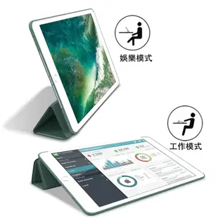 TBTIC iPad皮质全包三折保护套 防摔耐用 適用於 iPad 5 6 Mini 2 3 Air 3 4