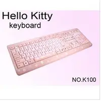 在飛比找蝦皮購物優惠-HelloKitty多媒體無線單鍵盤USB女生最愛可愛KT貓