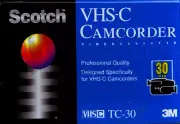 1 Scotch VHS-C Video Cassette 30min TC-30VHS-C
